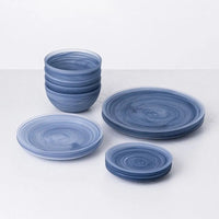 Fortessa - La Jolla Glass 16 Pc Ink Dinnerware Set - 2600.INK.PB.SET