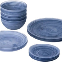 Fortessa - La Jolla Glass 16 Pc Ink Dinnerware Set - 2600.INK.PB.SET