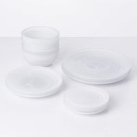 Fortessa - La Jolla Glass 16 Pc White Dinnerware Set - 2600.WH.PB.SET