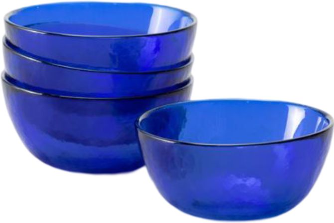 Fortessa - Los Cabos Cobalt 12.5 Oz Bowl, Pack of 4 - 2700.COBALT.13