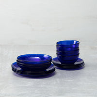 Fortessa - Los Cabos Cobalt Blue 16 Pc Glass Dinnerware Set - 16PPS.2700.COB