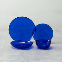 Fortessa - Los Cabos Cobalt Blue 16 Pc Glass Dinnerware Set - 16PPS.2700.COB