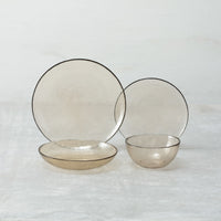 Fortessa - Los Cabos Ginger Root Orange 16 Pc Glass Dinnerware Set - 16PPS.2700.GING