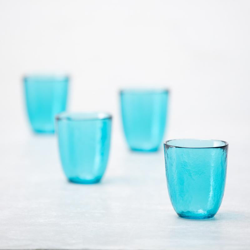 Fortessa - Los Cabos Lagoon Blue 10 Oz Tumbler, Pack of 4 - 2700.LAGOON.04