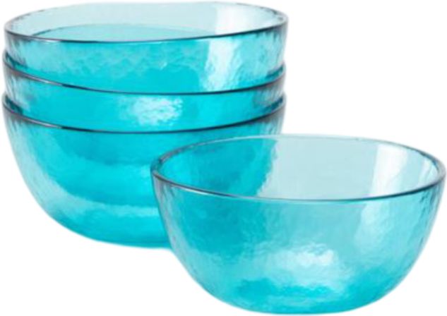 Fortessa - Los Cabos Lagoon Blue 12.5 Oz Bowl, Pack of 4 - 2700.LAGOON.13