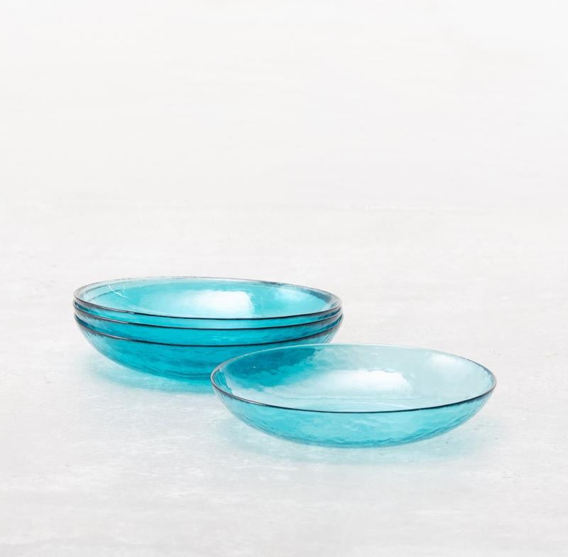 Fortessa - Los Cabos Lagoon Blue 25 Oz Coupe Entrée Bowl, Pack of 4 - 2700.LAGOON.07