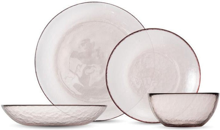 Fortessa - Los Cabos Pink 16 Pc Glass Dinnerware Set - 16PPS.2700.PINK