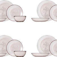Fortessa - Los Cabos Pink 16 Pc Glass Dinnerware Set - 16PPS.2700.PINK