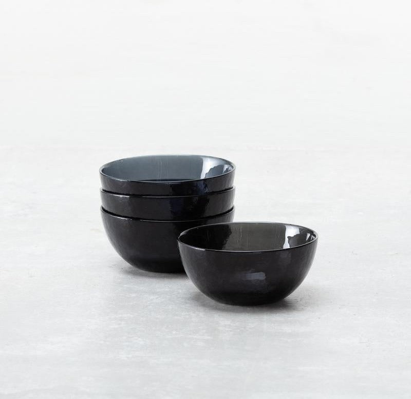 Fortessa - Los Cabos Shadow Black 21 Oz Cereal Bowl, Pack of 4 - 2700.SHADOW.06
