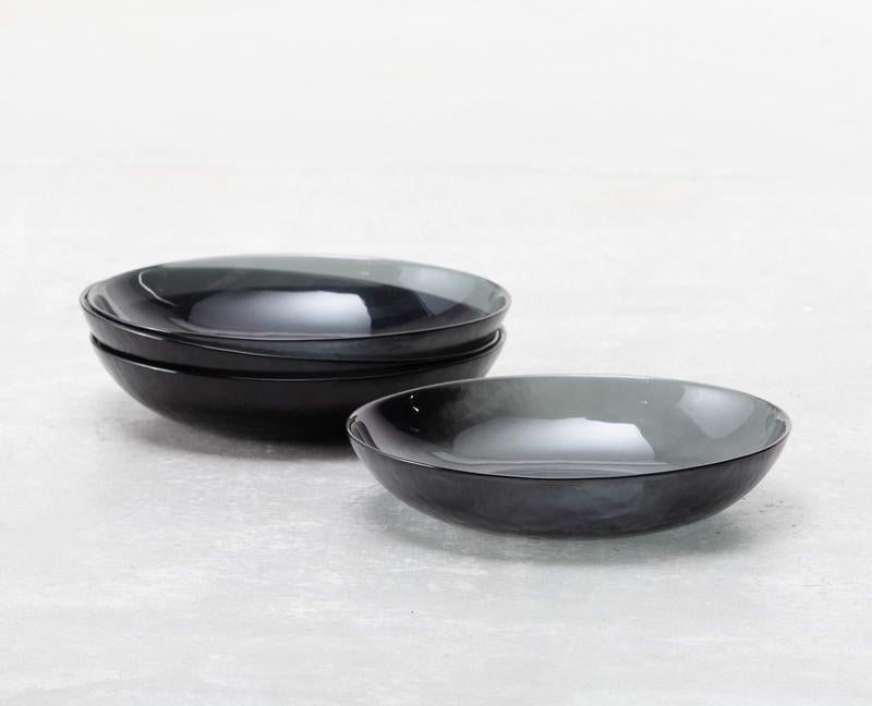 Fortessa - Los Cabos Shadow Black 25 Oz Coupe Entrée Bowl, Pack of 4 - 2700.SHADOW.07