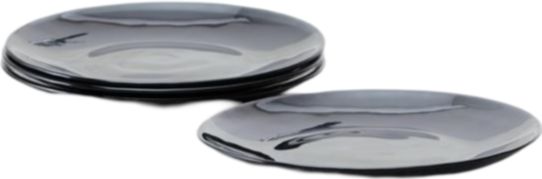 Fortessa - Los Cabos Shadow Black 8" Salad Plate, Pack of 4 - 2700.SHADOW.02