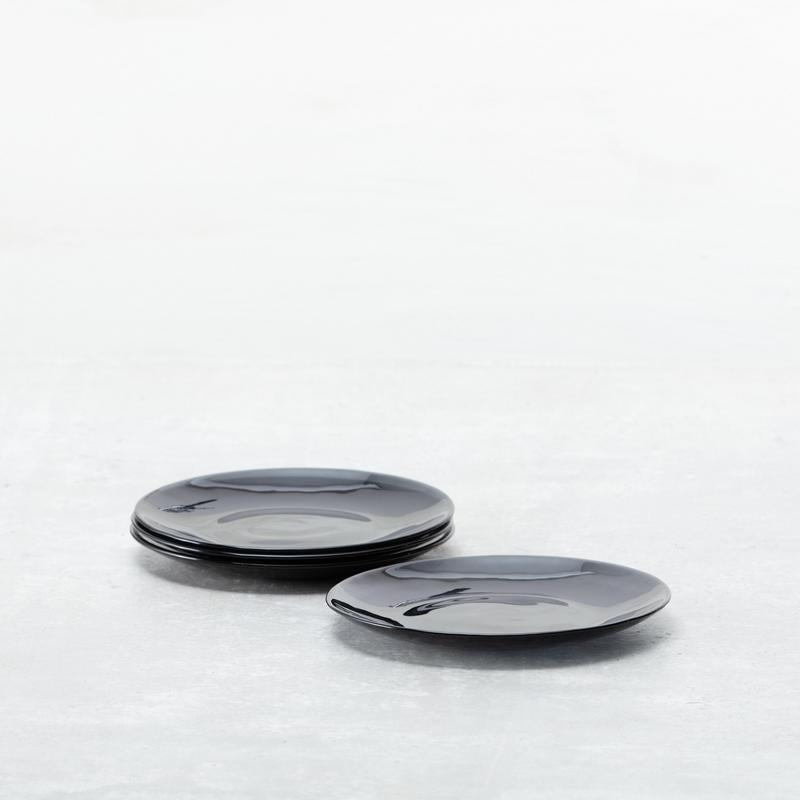 Fortessa - Los Cabos Shadow Black 8" Salad Plate, Pack of 4 - 2700.SHADOW.02