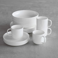 Fortessa - Modern Coupe Porcelain 16 Pc White Dinnerware Set - 16PPS-FFD-MC