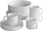 Fortessa - Modern Coupe Porcelain 16 Pc White Dinnerware Set - 16PPS-FFD-MC