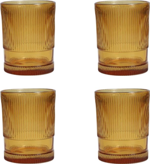 Fortessa - NoHo 12.85 Oz Amber Beverage Glass, Pack of 4 - NOHO.AMBER.03