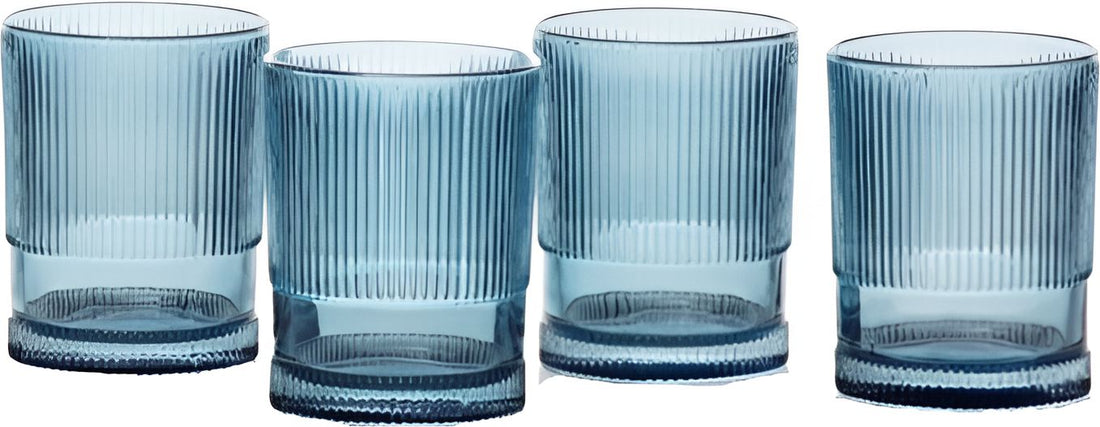 Fortessa - NoHo 12.85 Oz Blue Beverage Glass, Pack of 4 - NOHO.BLUE.03