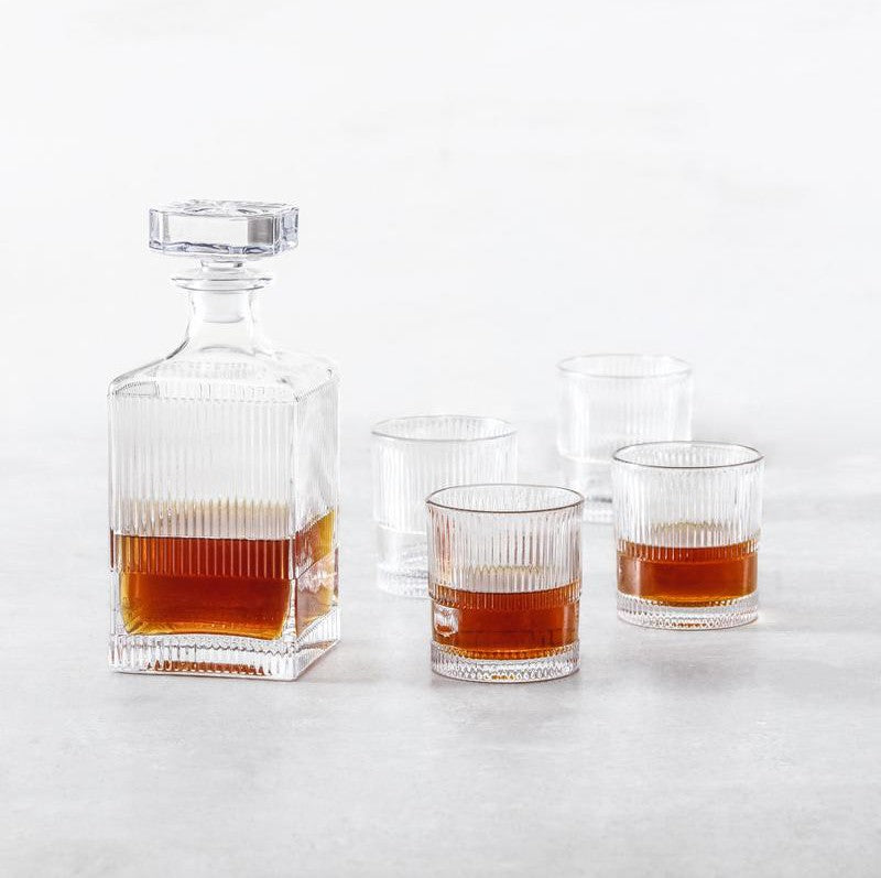 Fortessa - NoHo 25.4 Oz Clear Decanter & Double Old Fashioned Glasses Set - NOHO.CL.SET
