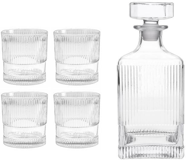 Fortessa - NoHo 25.4 Oz Clear Decanter & Double Old Fashioned Glasses Set - NOHO.CL.SET