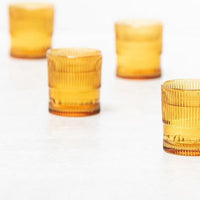 Fortessa - NoHo 9.85 Oz Amber Rocks/Double Old Fashioned Glass, Pack of 4 - NOHO.AMBER.04