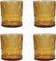 Fortessa - NoHo 9.85 Oz Amber Rocks/Double Old Fashioned Glass, Pack of 4 - NOHO.AMBER.04