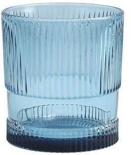 Fortessa - NoHo 9.85 Oz Blue Rocks/Double Old Fashioned Glass, Pack of 4 - NOHO.BLUE.04