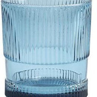 Fortessa - NoHo 9.85 Oz Blue Rocks/Double Old Fashioned Glass, Pack of 4 - NOHO.BLUE.04