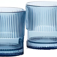 Fortessa - NoHo 9.85 Oz Blue Rocks/Double Old Fashioned Glass, Pack of 4 - NOHO.BLUE.04