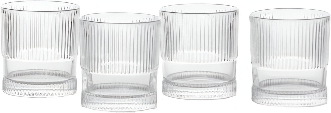 Fortessa - NoHo 9.85 Oz Clear Rocks/Double Old Fashioned Glass, Pack of 4 - NOHO.CLEAR.04