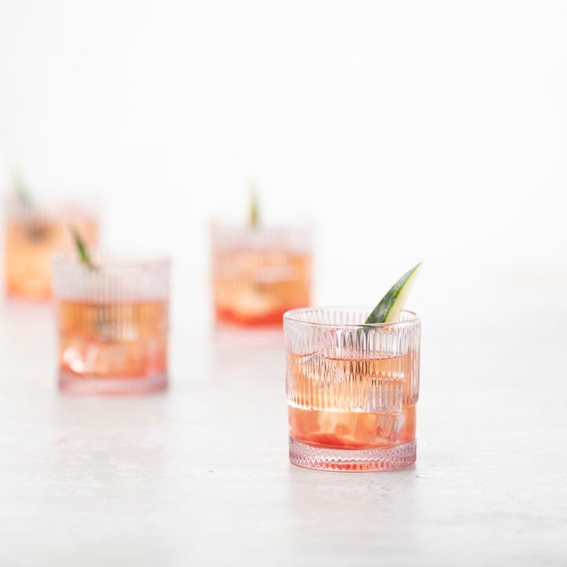Fortessa - NoHo 9.85 Oz Pink Rocks/Double Old Fashioned Glass, Pack of 16 - NOHO.PINK.04