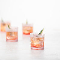 Fortessa - NoHo 9.85 Oz Pink Rocks/Double Old Fashioned Glass, Pack of 4 - NOHO.PINK.04