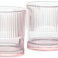 Fortessa - NoHo 9.85 Oz Pink Rocks/Double Old Fashioned Glass, Pack of 4 - NOHO.PINK.04