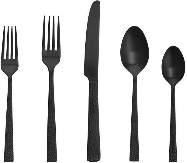 Fortessa - Nomad 20 Pc Stainless Steel Black Flatware Set - 20PPS-5076B-05