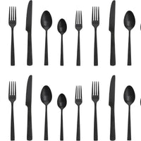 Fortessa - Nomad 20 Pc Stainless Steel Black Flatware Set - 20PPS-5076B-05
