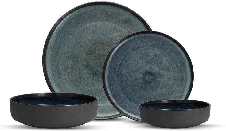 Fortessa - Northern Lights 16 Pc Aurora Blue Dinnerware Set - 16PPS.1100