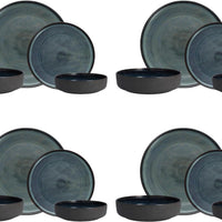 Fortessa - Northern Lights 16 Pc Aurora Blue Dinnerware Set - 16PPS.1100