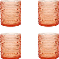 Fortessa - Orbetto 10.5 Oz Coral Blush Double Old Fashioned Glass, Pack of 4 - PS.ORB.CB.04