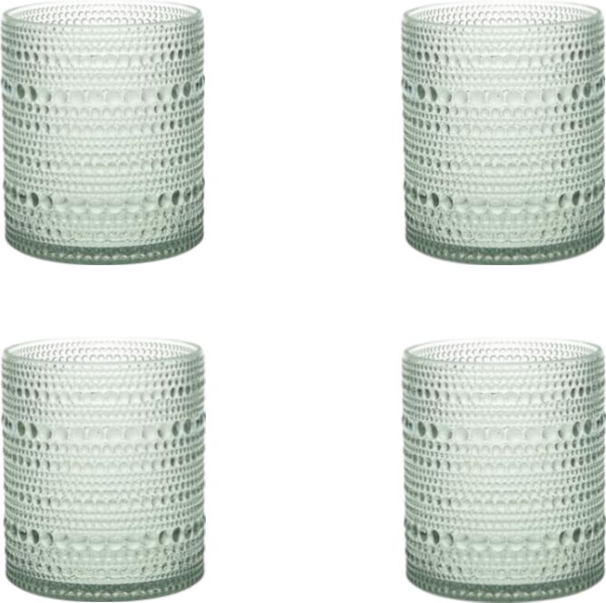Fortessa - Orbetto 10.5 Oz Sage Double Old Fashioned Glass, Pack of 4 - PS.ORB.SG.04