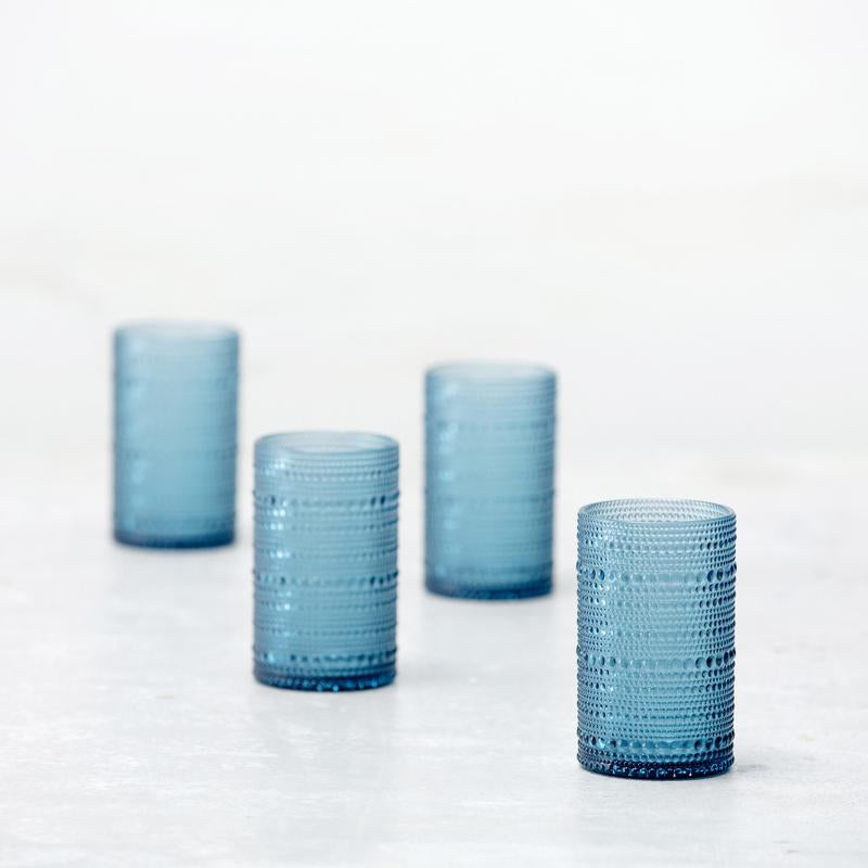 Fortessa - Orbetto 13 Oz Blue Iced Beverage Glass, Pack of 4 - PS.ORB.BL.03