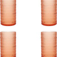 Fortessa - Orbetto 13 Oz Coral Blush Iced Beverage Glass, Pack of 4 - PS.ORB.CB.03