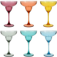 Fortessa - Outside 10 Oz Mixed Colors Margarita Glass, Pack of 6 - PS.MXSET.140