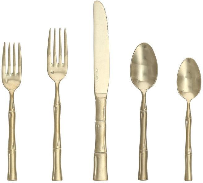Fortessa - Royal Pacific 20 Pc Brushed Champagne Flatware Set - 20PPS-1277B-05