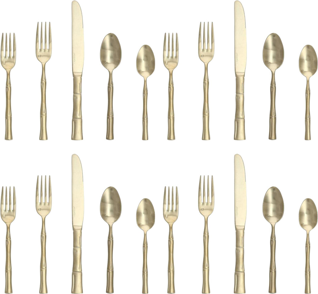 Fortessa - Royal Pacific 20 Pc Brushed Champagne Flatware Set - 20PPS-1277B-05