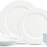 Fortessa - Saterna Bone China 16 Pc White Dinnerware Set - 16PPS-SATERNA