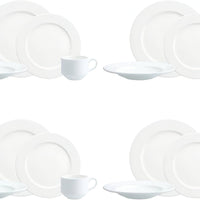 Fortessa - Saterna Bone China 16 Pc White Dinnerware Set - 16PPS-SATERNA