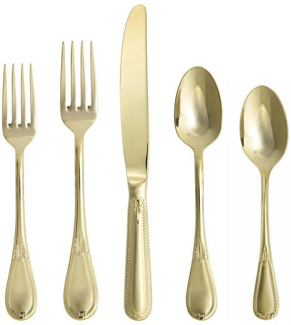 Fortessa - Savoy 5 Pc Gold Flatware Set - 5PPS-2109-05