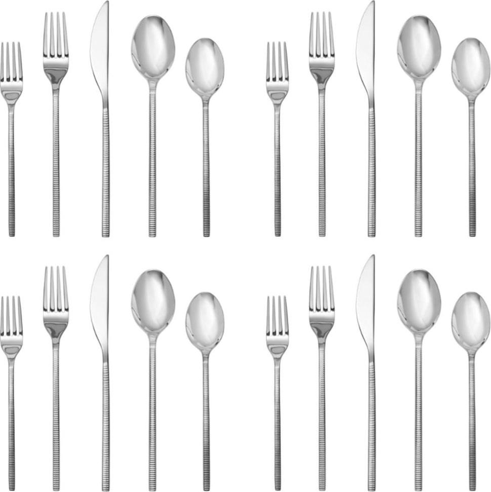 Fortessa - Shoji 20 Pc Stainless Steel Flatware Set - 20PPS-511-05