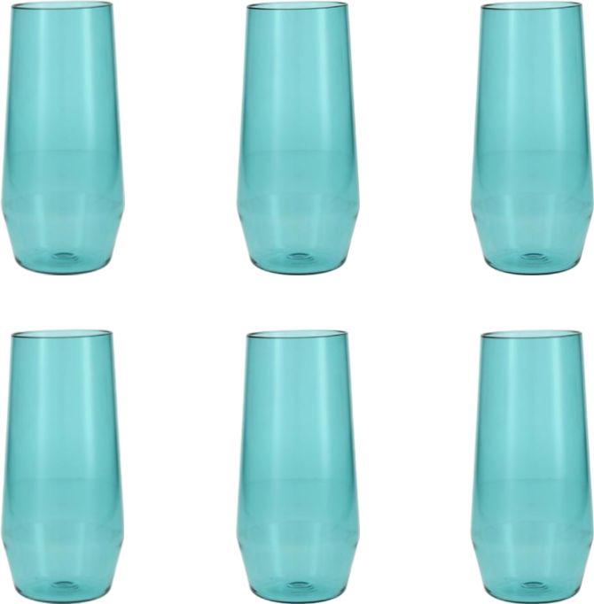 Fortessa - Sole 18 Oz Aqua Sky Iced Tea Glass, Pack of 6 - PS.SOLE.AS.04