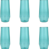 Fortessa - Sole 18 Oz Aqua Sky Iced Tea Glass, Pack of 6 - PS.SOLE.AS.04