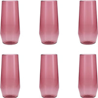 Fortessa - Sole 18 Oz Rose Iced Tea Glass, Pack of 6 - PS.SOLE.RS.04