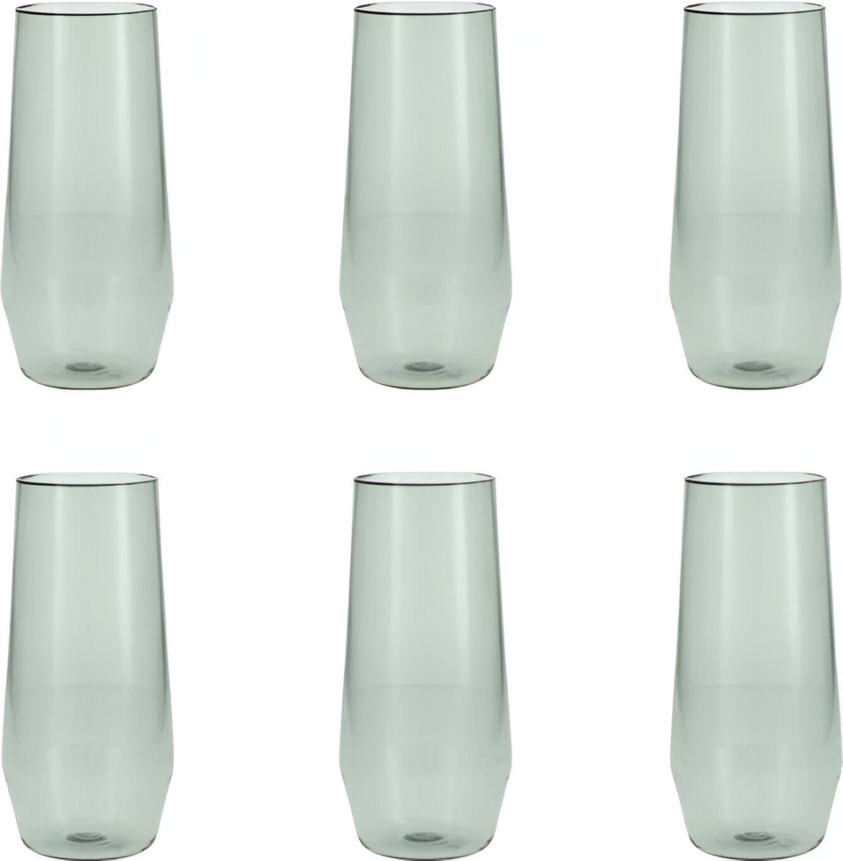 Fortessa - Sole 18 Oz Sage Iced Tea Glass, Pack of 6 - PS.SOLE.SG.04